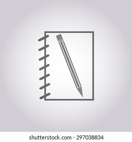 vector illustration of modern icon art book