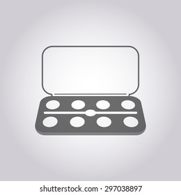 vector illustration of modern icon art paints