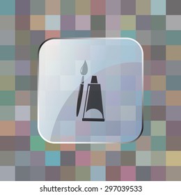 vector illustration of modern icon art paints
