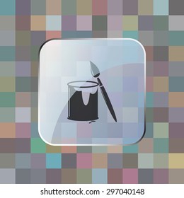 vector illustration of modern icon art paints