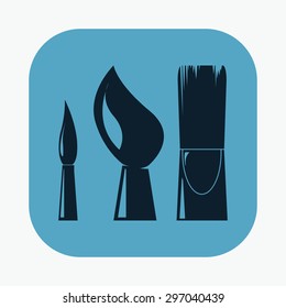 vector illustration of modern icon art brush 