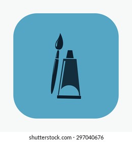 vector illustration of modern icon art paints