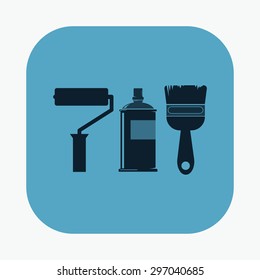 vector illustration of modern icon art paints