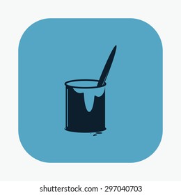 vector illustration of modern icon art paints
