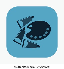 vector illustration of modern icon art paints