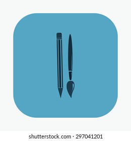 vector illustration of modern icon art brush 