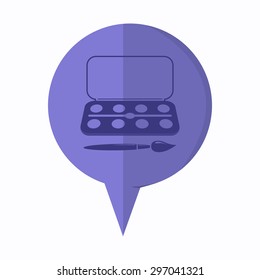 vector illustration of modern icon art paints