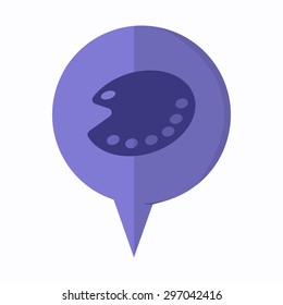 vector illustration of modern icon art palette