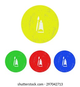 vector illustration of modern icon art paints
