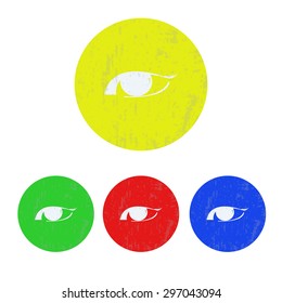 vector illustration of modern icon art eye 