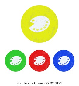 vector illustration of modern icon art palette