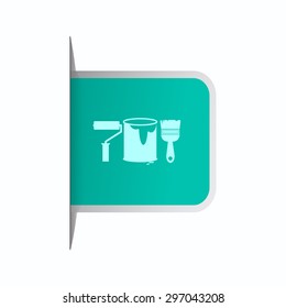 vector illustration of modern icon art paints