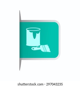 vector illustration of modern icon art paints