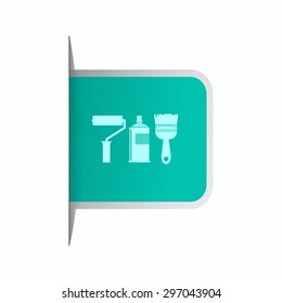 vector illustration of modern icon art paints