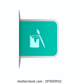 vector illustration of modern icon art paints