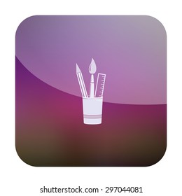 vector illustration of modern icon art brush 