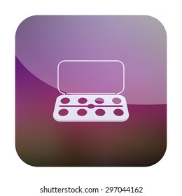 vector illustration of modern icon art paints
