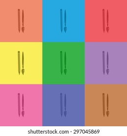 vector illustration of modern icon art brush 