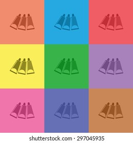 vector illustration of modern icon art paints