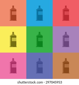 vector illustration of modern icon art paints