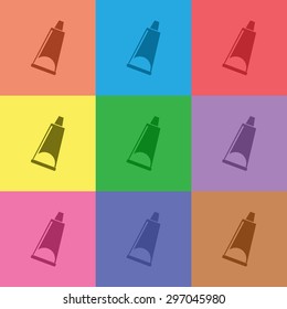 vector illustration of modern icon art paints