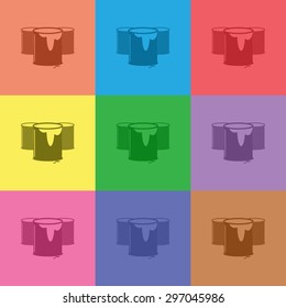 vector illustration of modern icon art paints