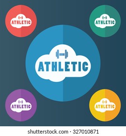 vector illustration of modern icon athletic emblem icon