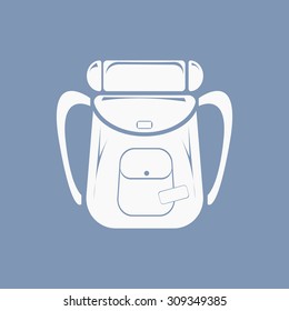 vector illustration of modern icon backpack