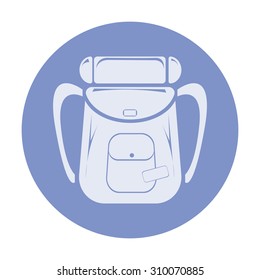 vector illustration of modern icon backpack