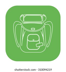 vector illustration of modern icon backpack