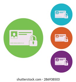 vector illustration of modern icon bank card