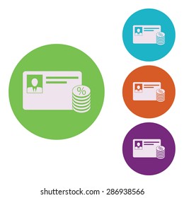 vector illustration of modern icon bank card