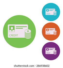 vector illustration of modern icon bank card