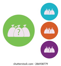 vector illustration of modern icon bank bag