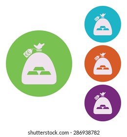 vector illustration of modern icon bank bag