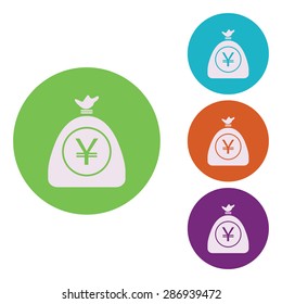 vector illustration of modern icon bank bag