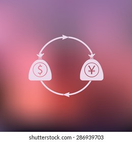 vector illustration of modern icon bank bag