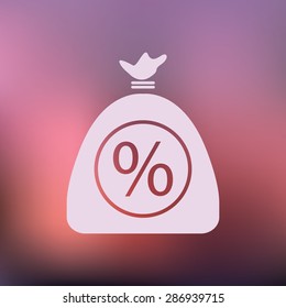 vector illustration of modern icon bank bag