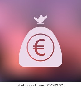vector illustration of modern icon bank bag