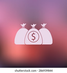 vector illustration of modern icon bank bag