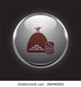 vector illustration of modern icon bank bag