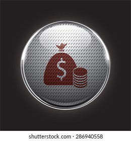 vector illustration of modern icon bank bag