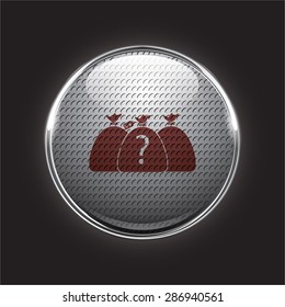 vector illustration of modern icon bank bag