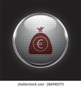 vector illustration of modern icon bank bag