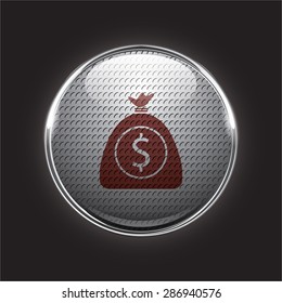 vector illustration of modern icon bank bag