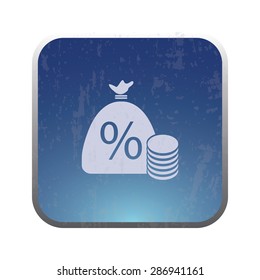 vector illustration of modern icon bank bag
