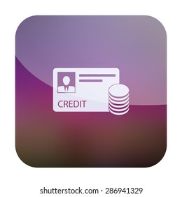 vector illustration of modern icon bank card