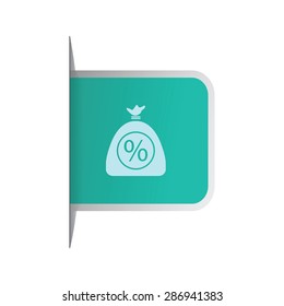 vector illustration of modern icon bank bag