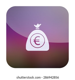vector illustration of modern icon bank bag