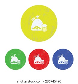 vector illustration of modern icon bank bag
